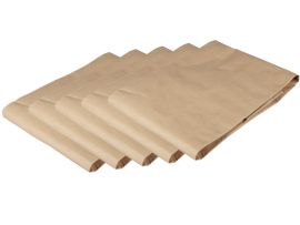 5 zusammengelegte Papier-Abfallsäcke