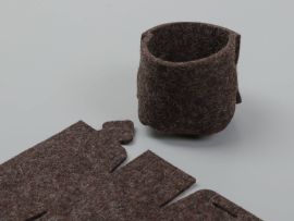 Filztopf braun leer