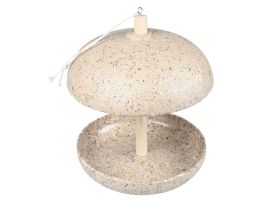 Vogeltränke auf weißem Hintergrund Komplettansicht