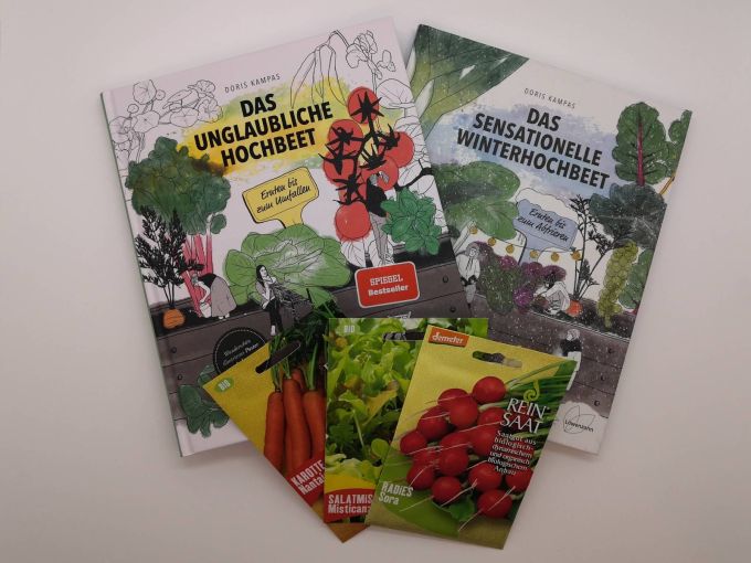 Hochbeet-Buchpaket mit Bio-Samenset